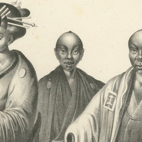 Chinese Figures in Traditional Attire by Karl Joseph Brodtmann, 1836, close-up 3