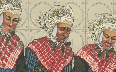 Traditional Dutch Costume Print - Staphorst and Rouveen, circa 1930s, close-up 5