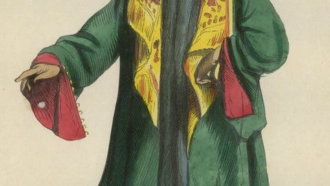 Ottoman Gentleman from Mardin (Mesopotamia) - Antique Costume Lithograph, c.1852, close-up 3