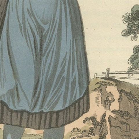 Old Costume Print of a Peasant of Upper Carniola, Slovenia, Eastern Europe, 1804, close-up 2