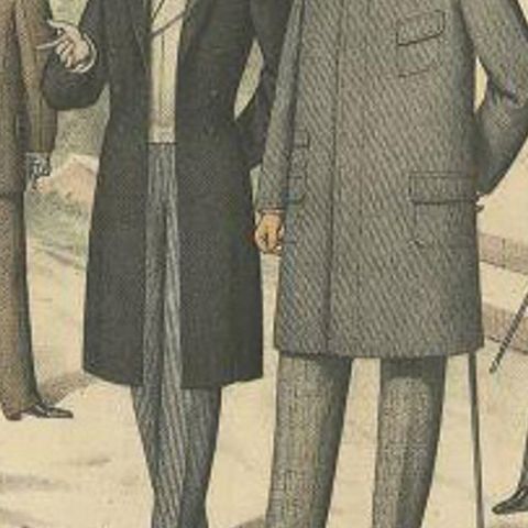 Antique Fashion Print Published in April, 1898, close-up 2
