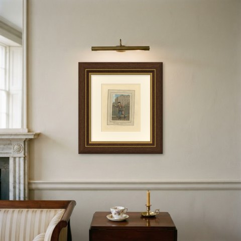 Watercress Seller in Hanover Square, Cries of London, 1804, shown framed on a wall