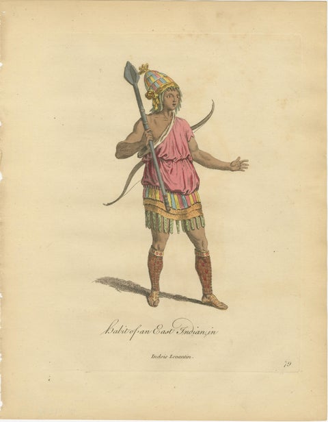 Antique Costume Prints, East Indies Figures & Tribal Dress, 1749, view 3