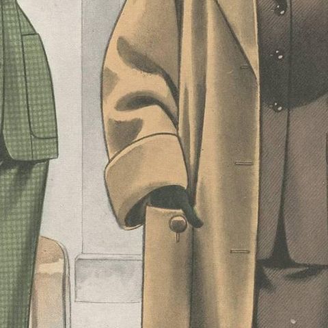 Vintage Fashion Print 'Pl. 14323' Published in Ladies Styles, 1952, close-up 2