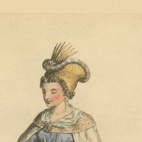 Thessalonian Bride Costume Print - Ottoman Dress Engraving, Jefferys, 1749, close-up 4