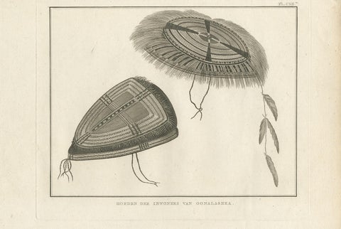Antique Print of Alaska Costumes by Cook, 1803, view 2