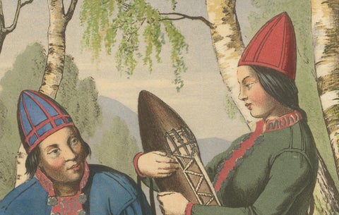 Sámi (Laplander) Costumes from Northern Norway, Helgeland Region, c.1860, close-up 4