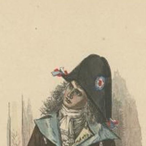 Antique Costume Print of Post-Revolutionary France, c.1880, close-up 1