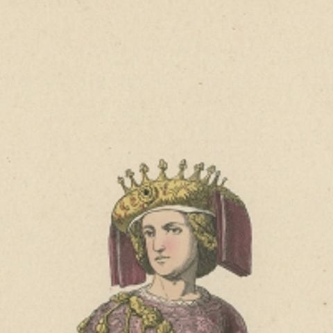 Antique Costume Print of a German Princess by Lipperheide, c.1880, close-up 1