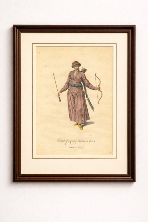 Crimean Tartar Archer Costume Print, Hand-Colored Jefferys 1749, view 2