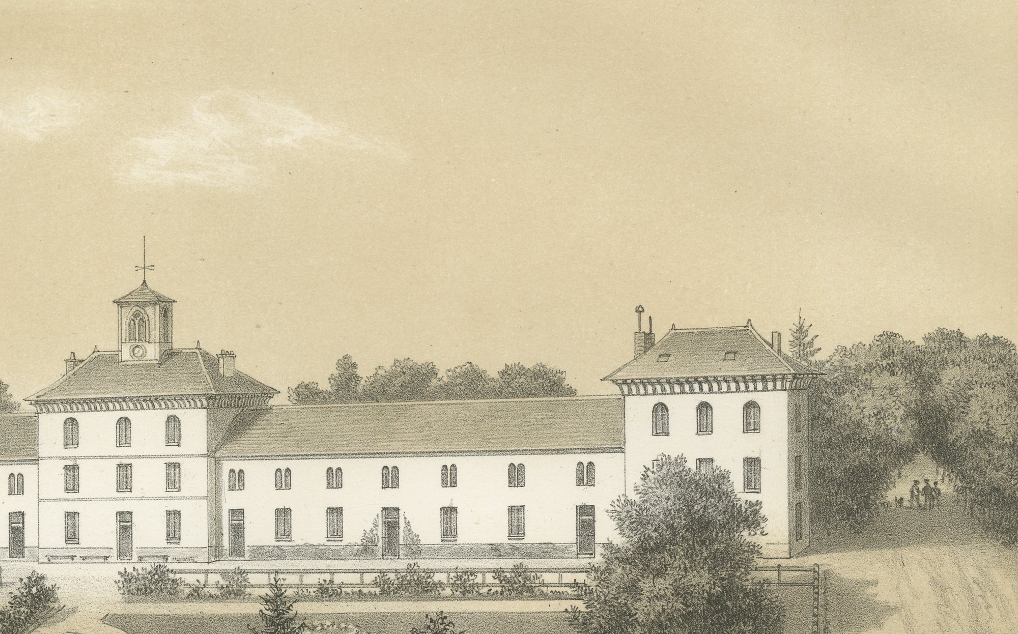 Grandjouan Agricultural School, Antique French School Print, 1873, view 4