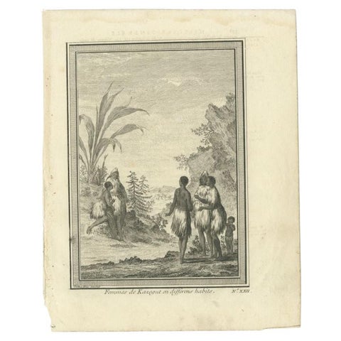Antique Engraving of Women of Kazegut in Sierra Leone, Africa, c.1750, view 2