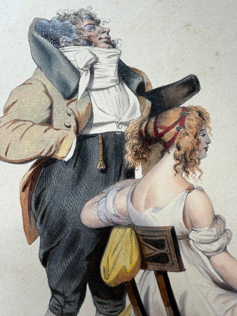 French Directoire Costume Lithograph, Under the Directory 1797, Published 1847, view 10