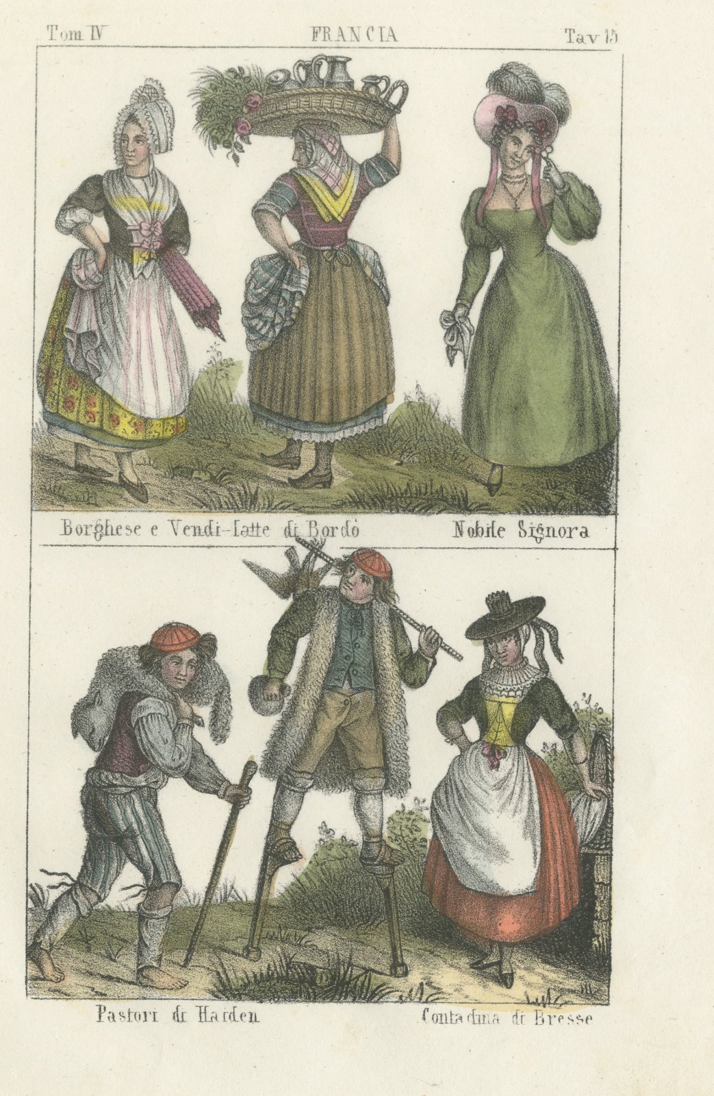 Bordeaux Townswoman and Milk Seller with the Shepherds of Haiden, 1842