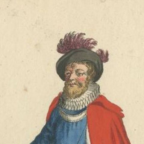 Antique Print of a Danish Nobleman in 1626, Published in 1805, close-up 1
