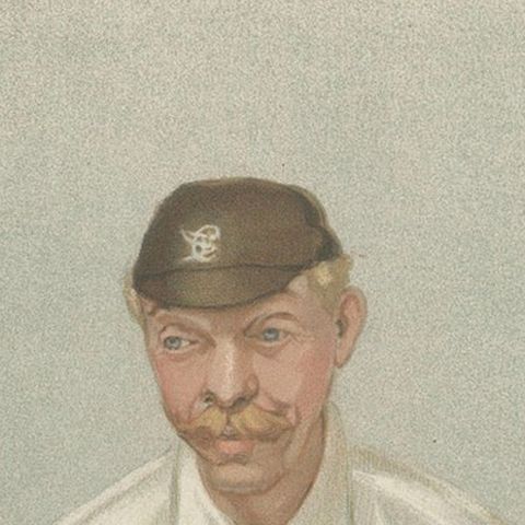 The Steady Batsman: Robert 'Bobby' Abel in Vanity Fair 1902 by 'Spy', close-up 3