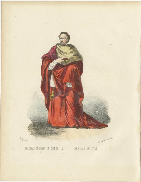 Cardinal en Habit de Chœur (Cardinal in Choir Dress), Plate 7, 1862, view 2