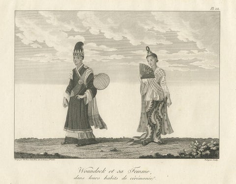 Antique Print of Burmese Costumes by Symes, '1800', view 2