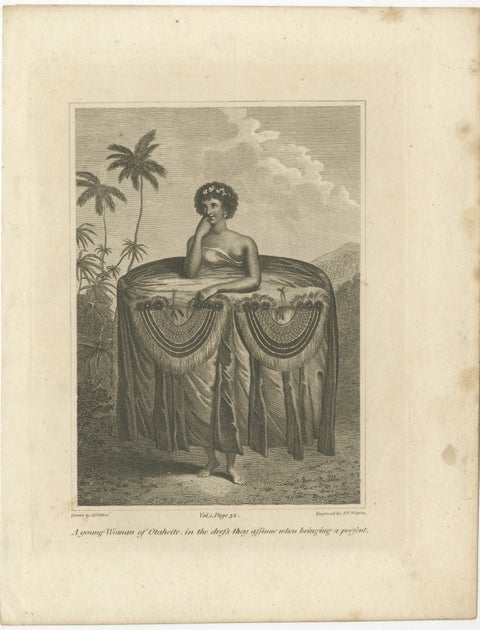 Ceremonial Grace: The Gift-Bearing Attire of a Tahitian Woman in 1799, view 2