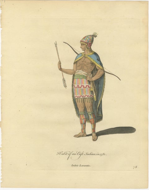Antique Costume Prints, East Indies Figures & Tribal Dress, 1749, view 2
