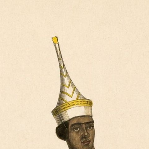 Antique Thai or Siamese Costume Print, Hand-Colored Engraving, 1854, close-up 5