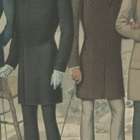 Antique Print of Fashion in April 1886 by Klemm & Weiss, circa 1900, close-up 2