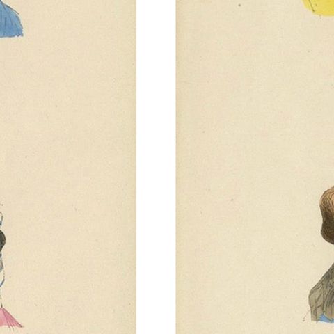 Costume du Moyen Âge: Portraits of Elegant Ladies, Published in 1847, close-up 6