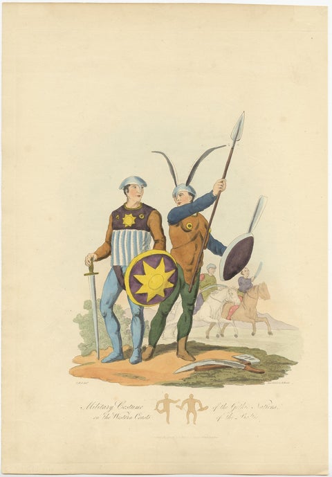 Military Costume of the Gothic Nations on the Western Coasts of the Baltic, 1815, view 3