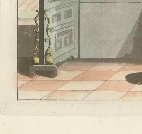 Chinese Interior Scene with Official and Guard, Ferrario Costume Series, 1815, view 10