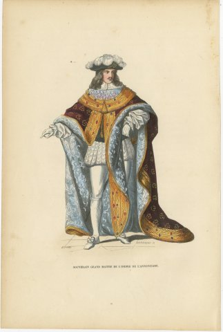 Sovereign Grand Master of the Annunziata, Costume Plate, 1844, view 2
