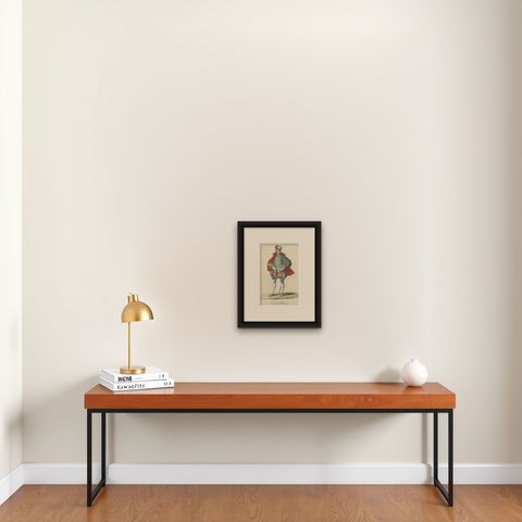 Original Hand-Colored Engraving of a 16th Century German Nobleman, 1805, shown framed on a wall