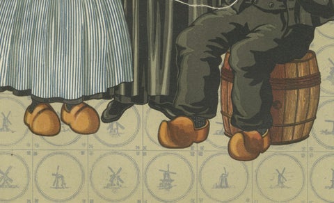 South Beveland Roman Catholic Dress with Girl and Grandfather, Plate XLII (1932), close-up 1