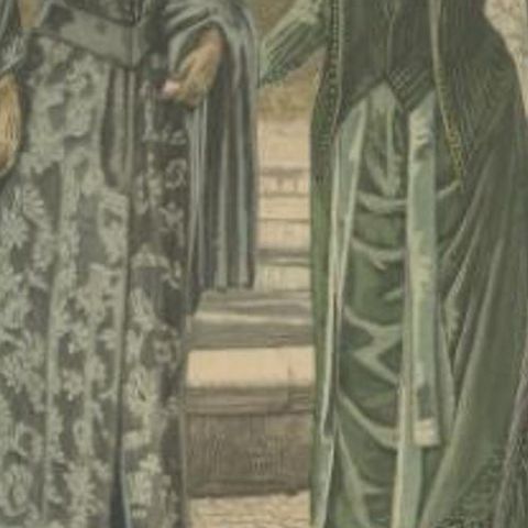 Antique Fashion Print from Germany by Dürr, 1889, close-up 2
