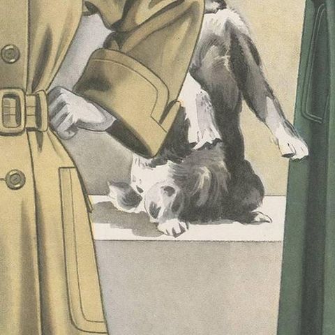 Vintage Fashion Print (Pl. 14307) published in Ladies Styles, 1952, close-up 2