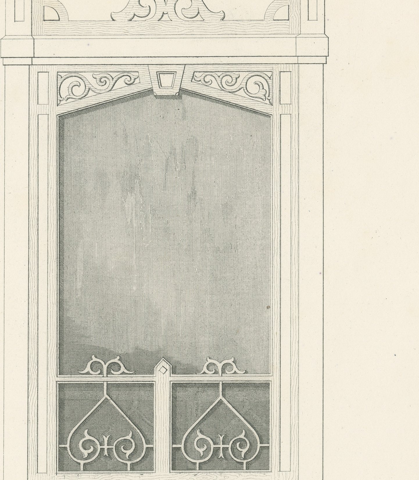 Amsterdam Shop Chimneypiece, Dutch Architecture Print, Leliman, 1865-1866, view 4