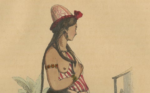 Jeune Fille Arabe in Traditional Attire from Wahlen's 1844 Lithographs, close-up 3