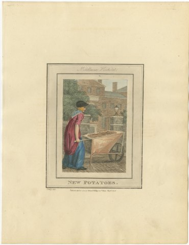 New Potato Seller at the Middlesex Hospital, Cries of London, 1804, view 2