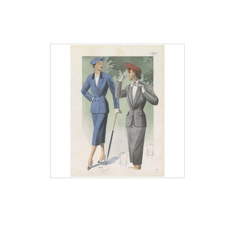 Vintage Fashion Print 'Pl. 14209' Published in Ladies Styles, 1951, view 4