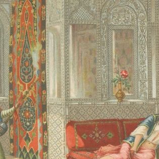 Persian Women & Interior Lithographs, Oriental Costume, Paris c.1888 Set, close-up 1