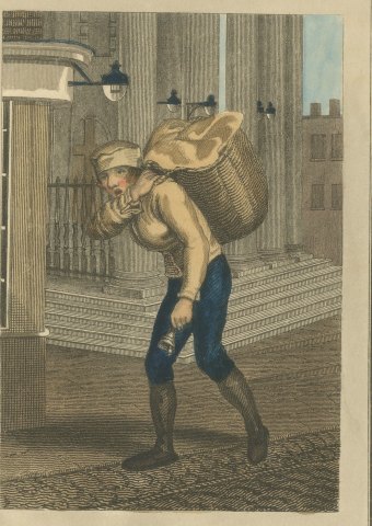 Hot Loaves, St. Martin's Church, Cries of London, 1804, close-up 1