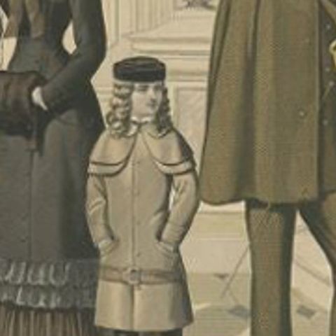 Original Antique Fashion Print, Published in October, 1882, close-up 2