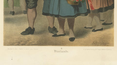 Vierlande Traditional Costume, near Hamburg, Northern Germany, c.1875, close-up 5