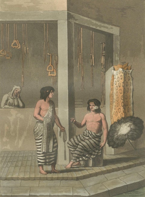 Indigenous Dress and Interiors, South America - Ferrario-Bonatti 1821, close-up 5
