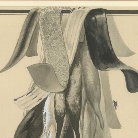 French Art Nouveau Fashion Design of Fur Trimmings and Pelts, c.1910, close-up 6