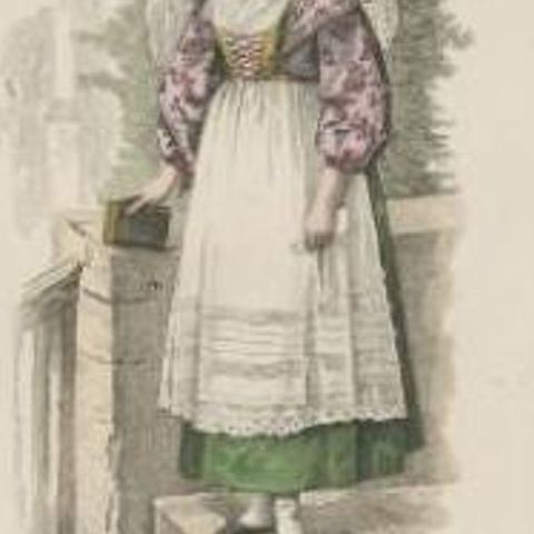 Antique Costume Print of Sicily, France and Others, close-up 2