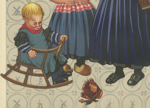 Charming Gelderland Costumes from Nunspeet and Hierden in Holland, ca. 1932, close-up 4
