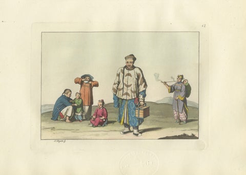Chinese City Dwellers and Farmers, Ferrario Costume Print, c.1815