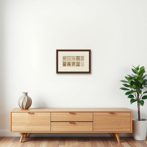 Antique Egyptian Costume, Culture and Primitive Time Plates, c.1900, shown framed on a wall