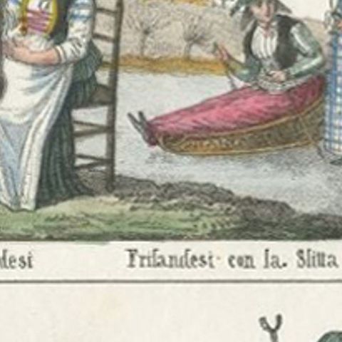 Antique Costume Print of Belgium and the Netherlands by Antonelli, 1842, close-up 1
