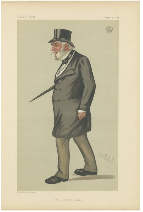 Victorian Aristocrat with Top Hat, Vanity Fair “Lord Leicester’s Nephew” 1883